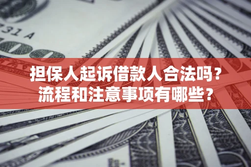 北京担保人起诉借款人合法吗？流程和注意事项有哪些？