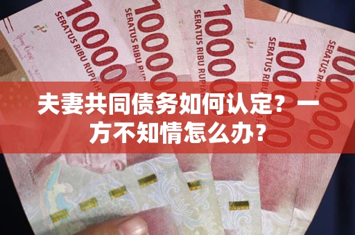 北京夫妻共同债务如何认定？一方不知情怎么办？