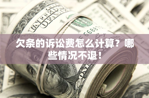 北京欠条的诉讼费怎么计算？哪些情况不退！